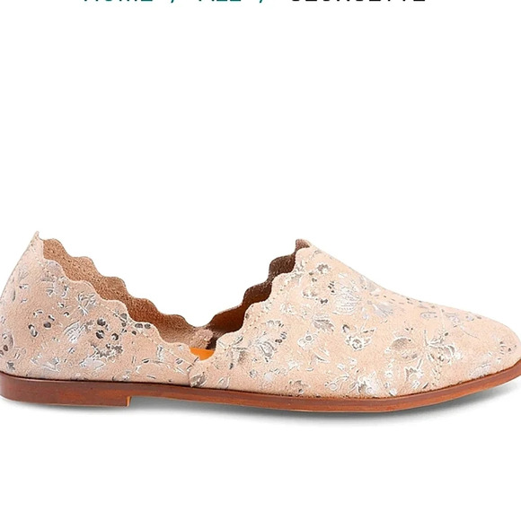 Klub Nico Georgette shoe Pewter Floral Novelty Suede. Size 9 - Picture 1 of 14